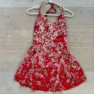 NWT Farm Rio Daisy Mini halter Dress cherry blossoms orient Size P